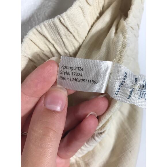 New Marine Layer Women's L Elle Relaxed Pull On Pants Cotton Vacation Travel - Picture 11 of 15